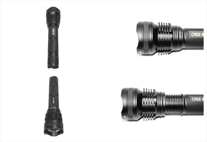 『正規CREE XHP50/ズーム仕様』超強力LEDフラッシュライト フルセット