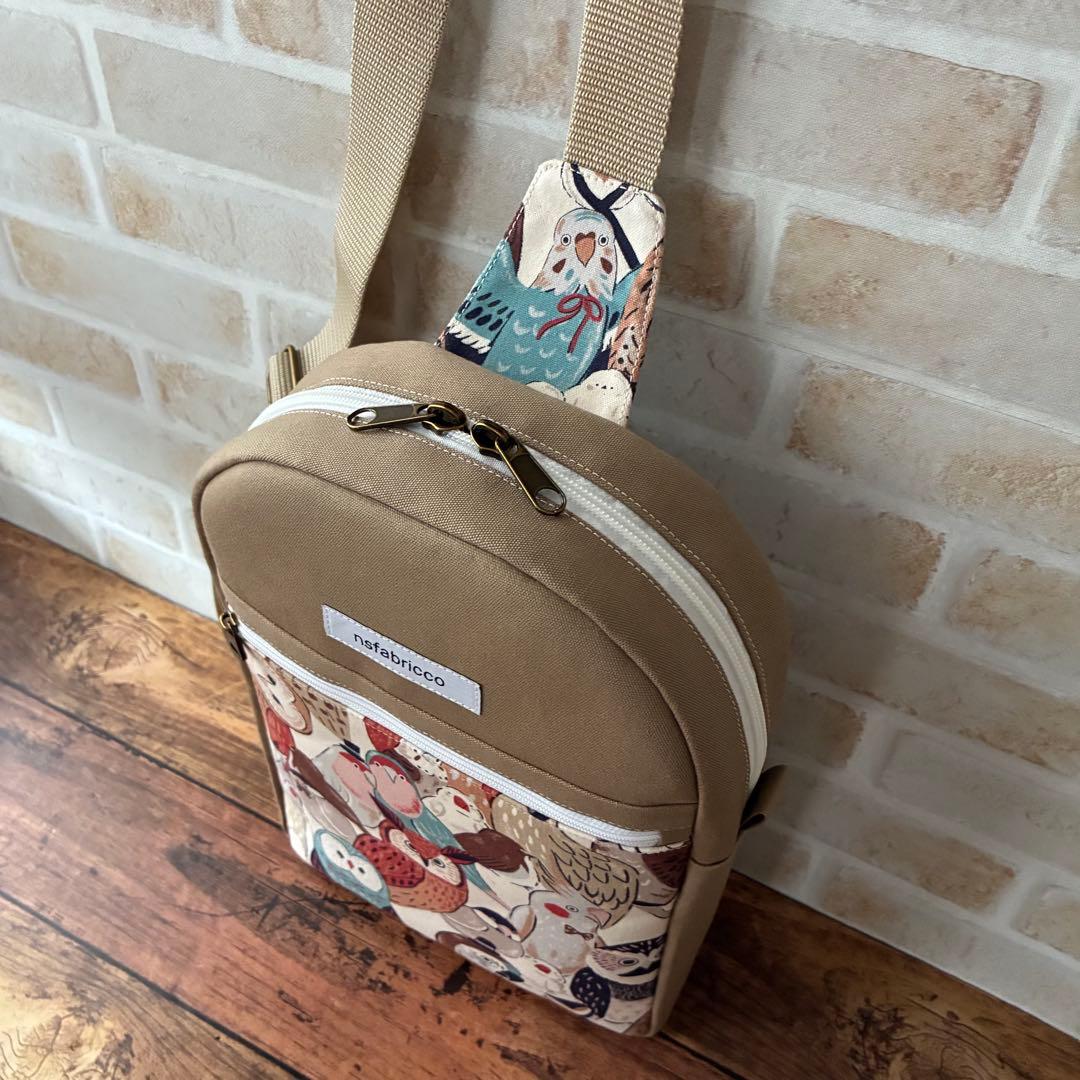 ボディバッグ　ミミズク　フクロウ　ふくろう　オカメ　インコ　文鳥　鳥　個性的