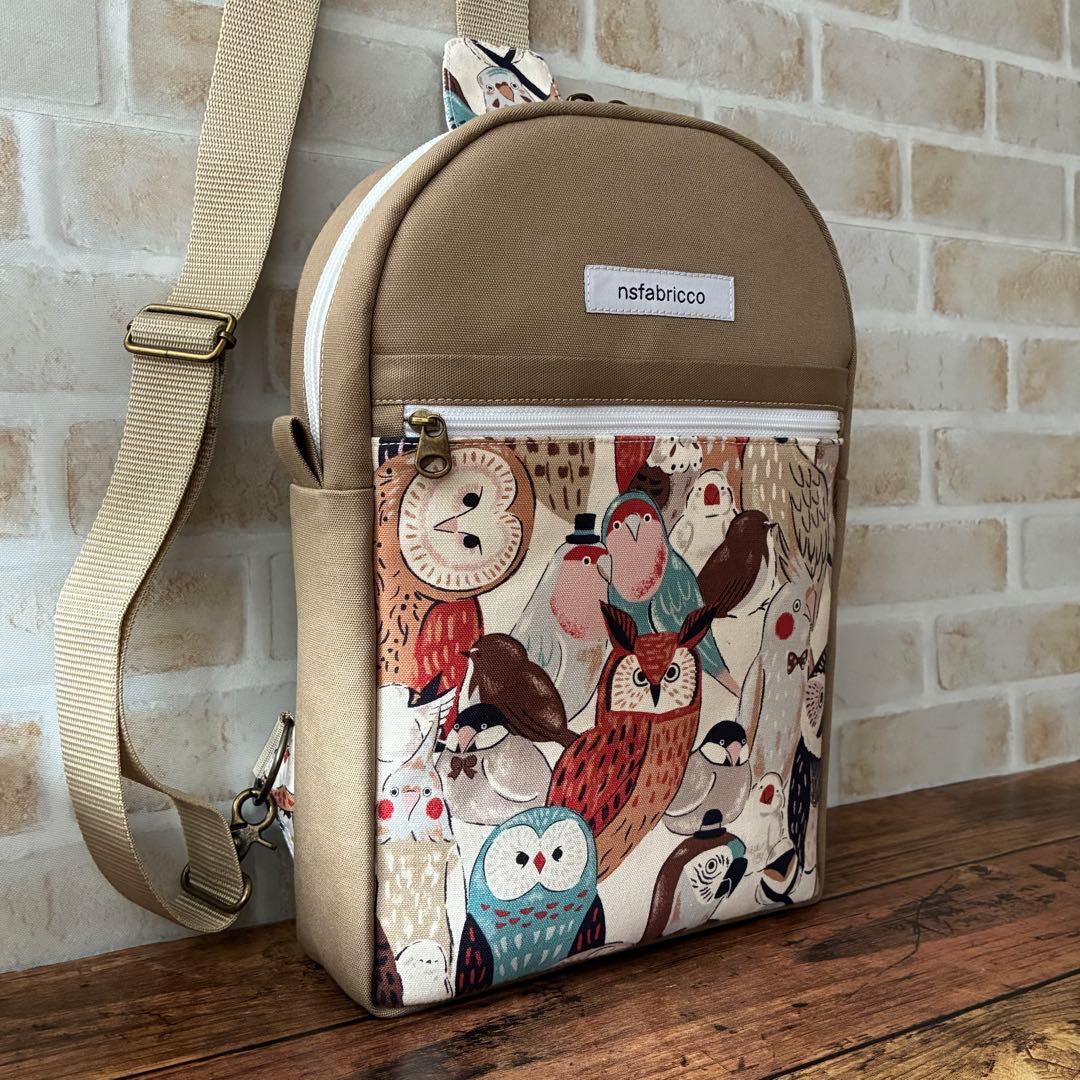 ボディバッグ　ミミズク　フクロウ　ふくろう　オカメ　インコ　文鳥　鳥　個性的