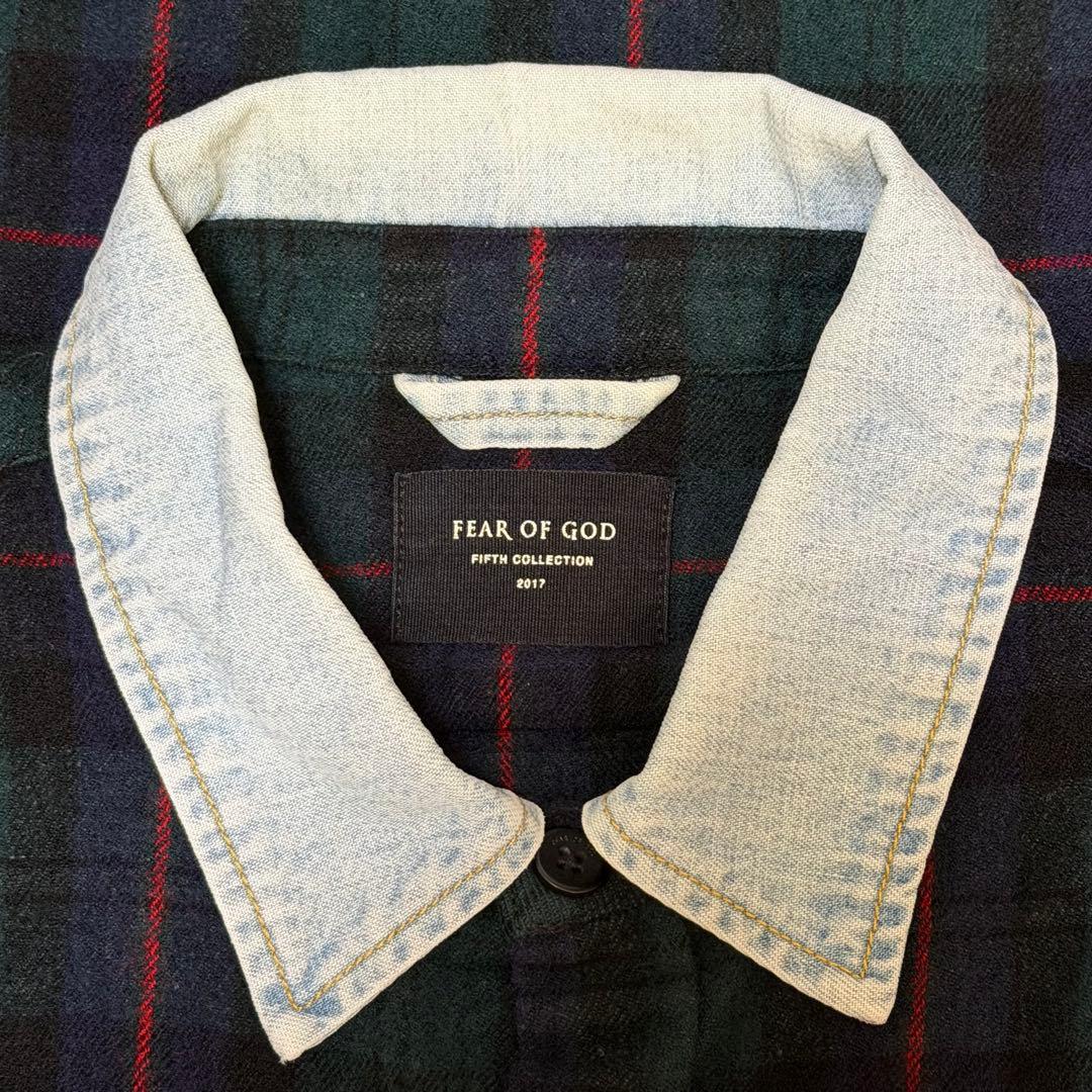 トップス Fear of God Denim Flannel Shirt L