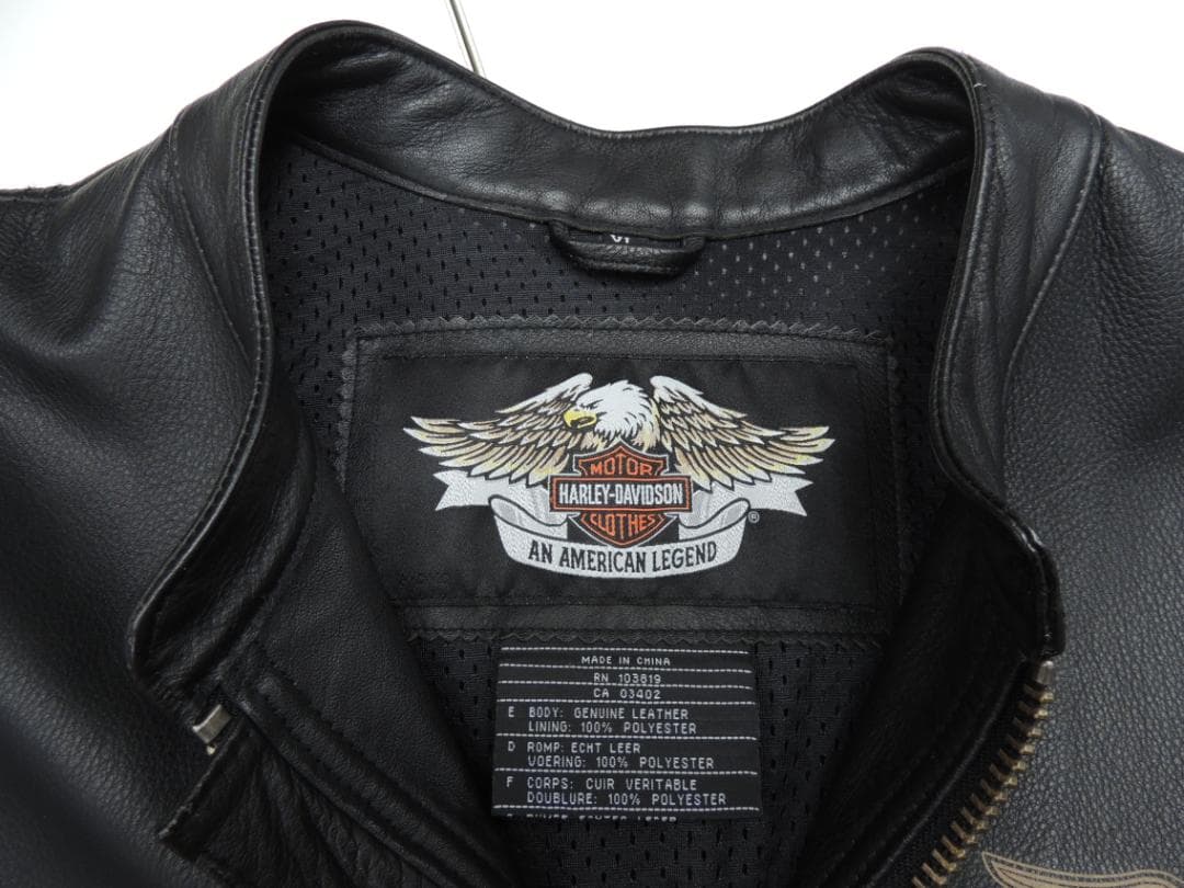 希少XLサイズ ハーレーダビットソン レザー シングル ライダース ジャケット