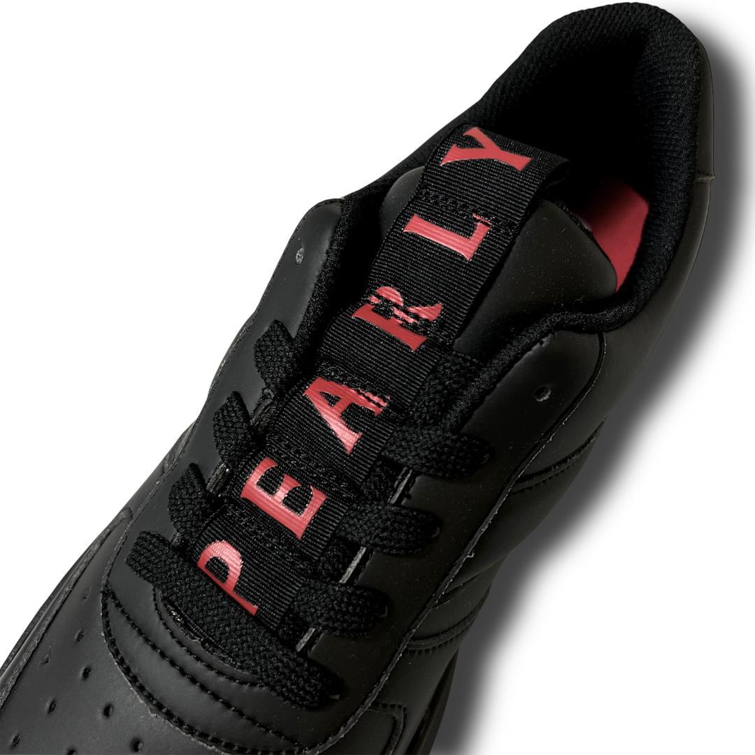 24.5cm パーリーゲイツ メゾンロゴ レザー スパイク ゴルフシューズ