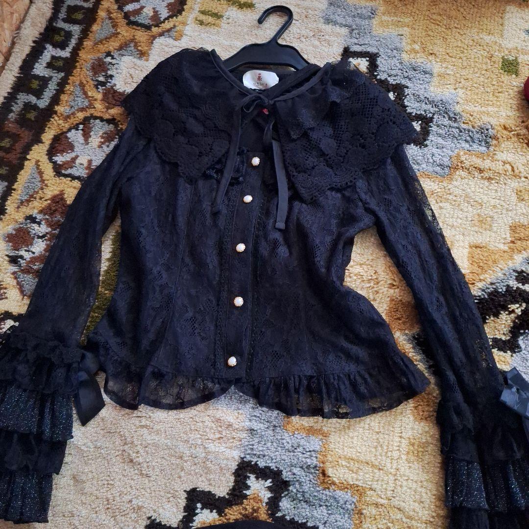 苔*読様 BABY 姫袖総レースブラウス つけ襟おまけ