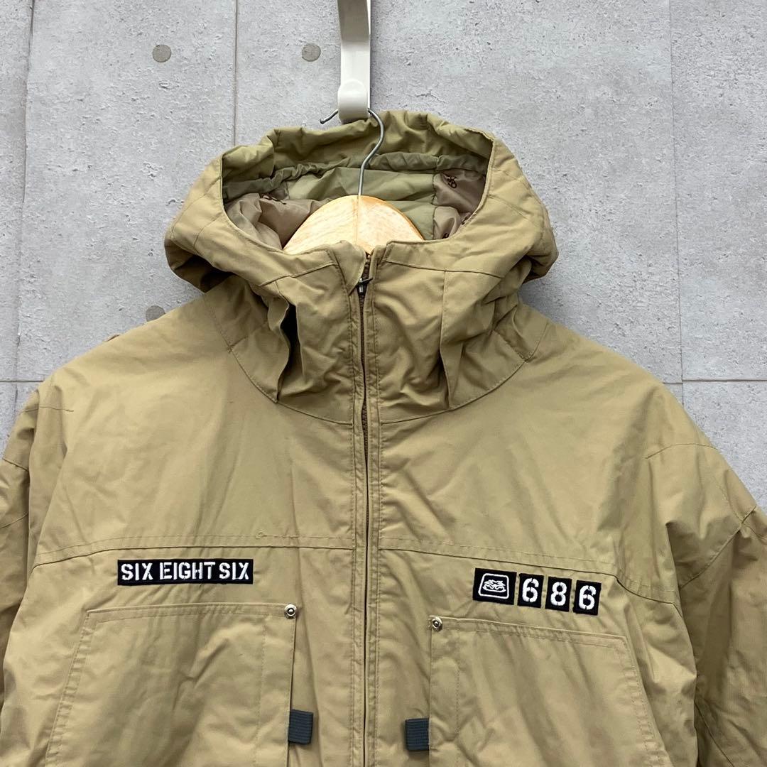 686 SIX EIGHT SIX スノーボードウェア ジャケット ベージュ