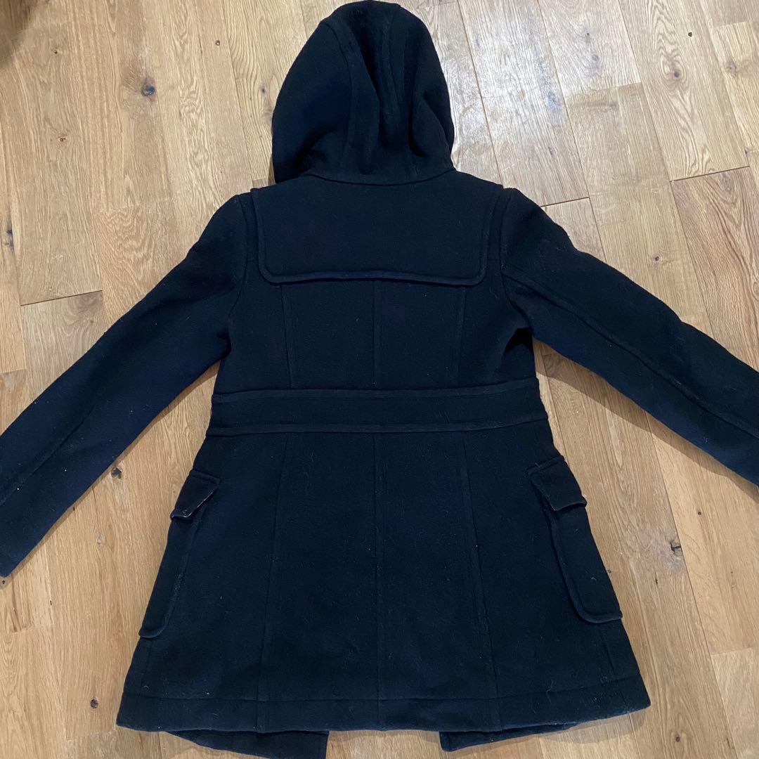 【美品】バーバリーブルーレーベル ノバチェック ダッフルコート ブラック 38