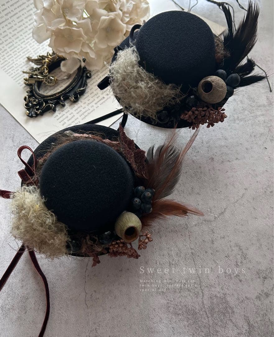 Ｓ様orderページ⭐︎ twin boysミニ帽子 双子　兄弟