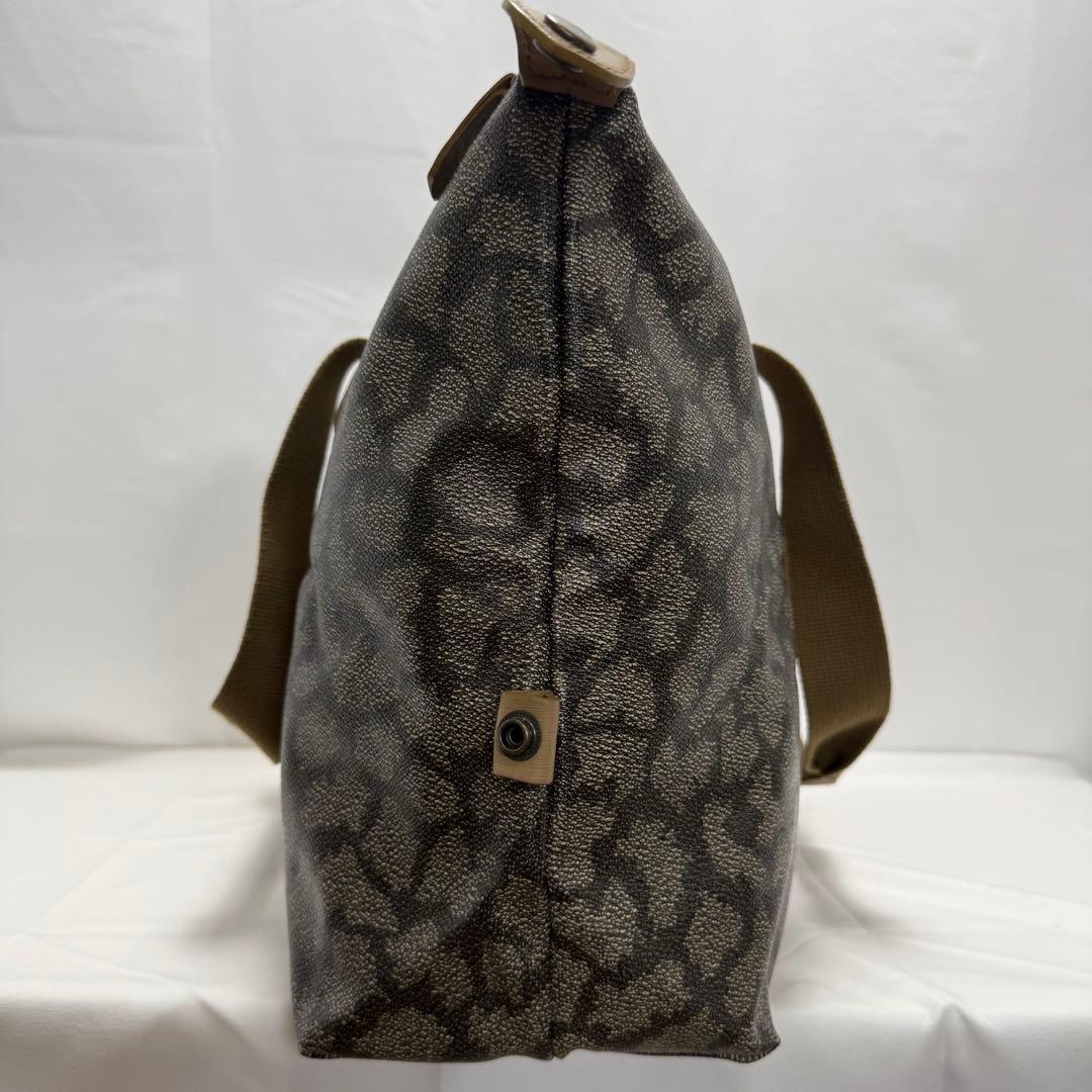 YSL イヴサンローラン ボストンバッグ 肩掛け 大容量 ジラフ柄 PVC 美品