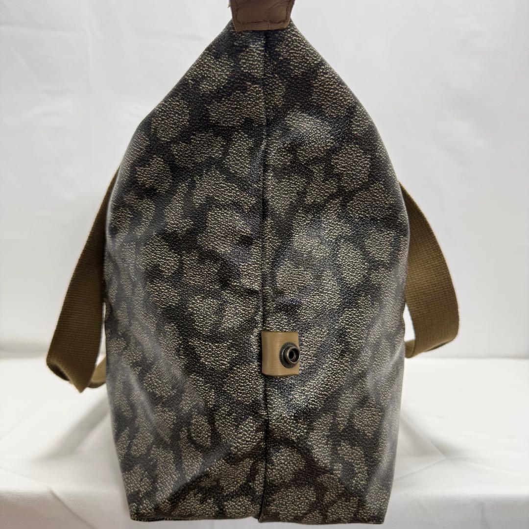 YSL イヴサンローラン ボストンバッグ 肩掛け 大容量 ジラフ柄 PVC 美品