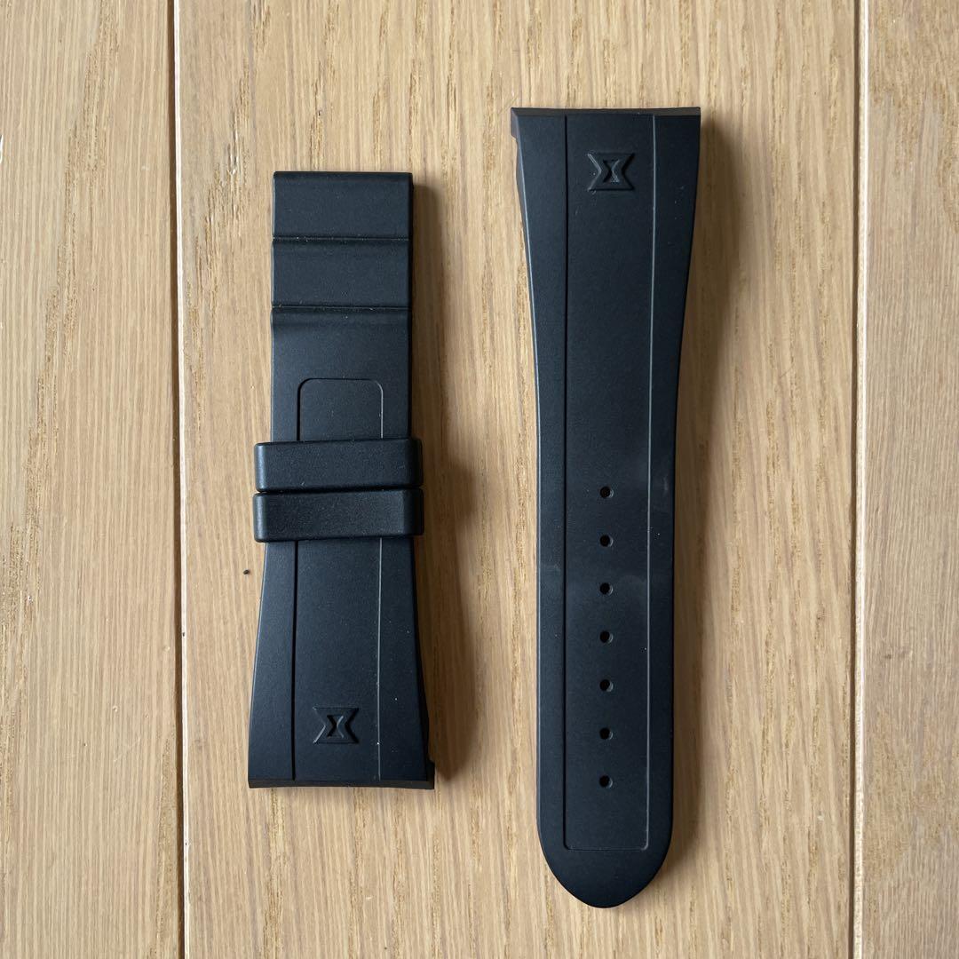 エドックスEDOX ラバーストラップDバックル用クロノオフショア1 中古ブラック