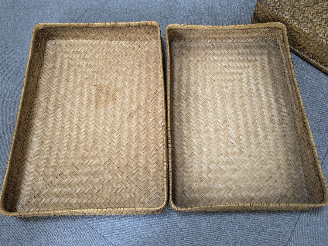 【昭和レトロ】 行李 2個セット 籠 古道具 アンティーク ヴィンテージ