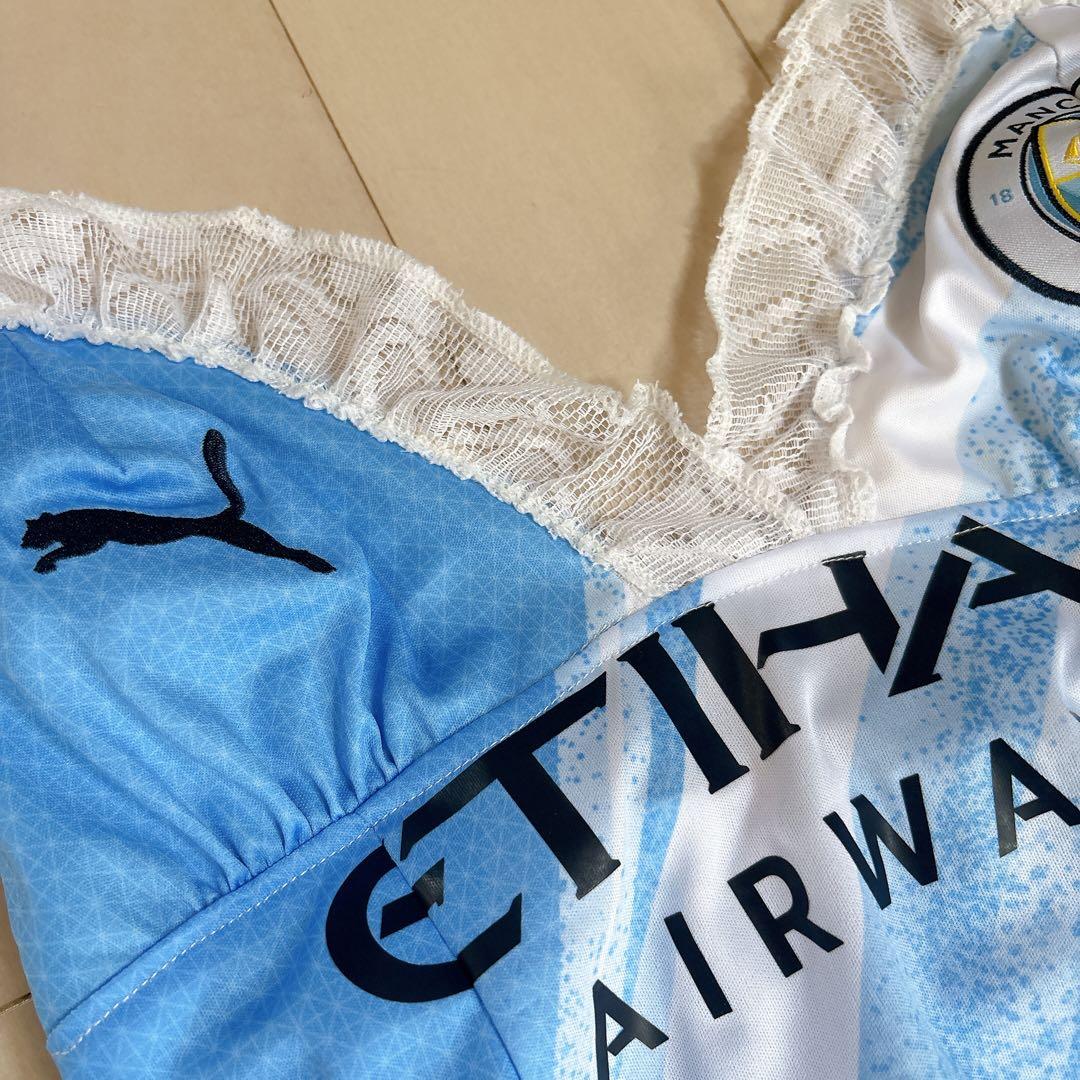 y2k 平成ギャル リメイク古着 キャミワンピ サッカーユニフォーム レース