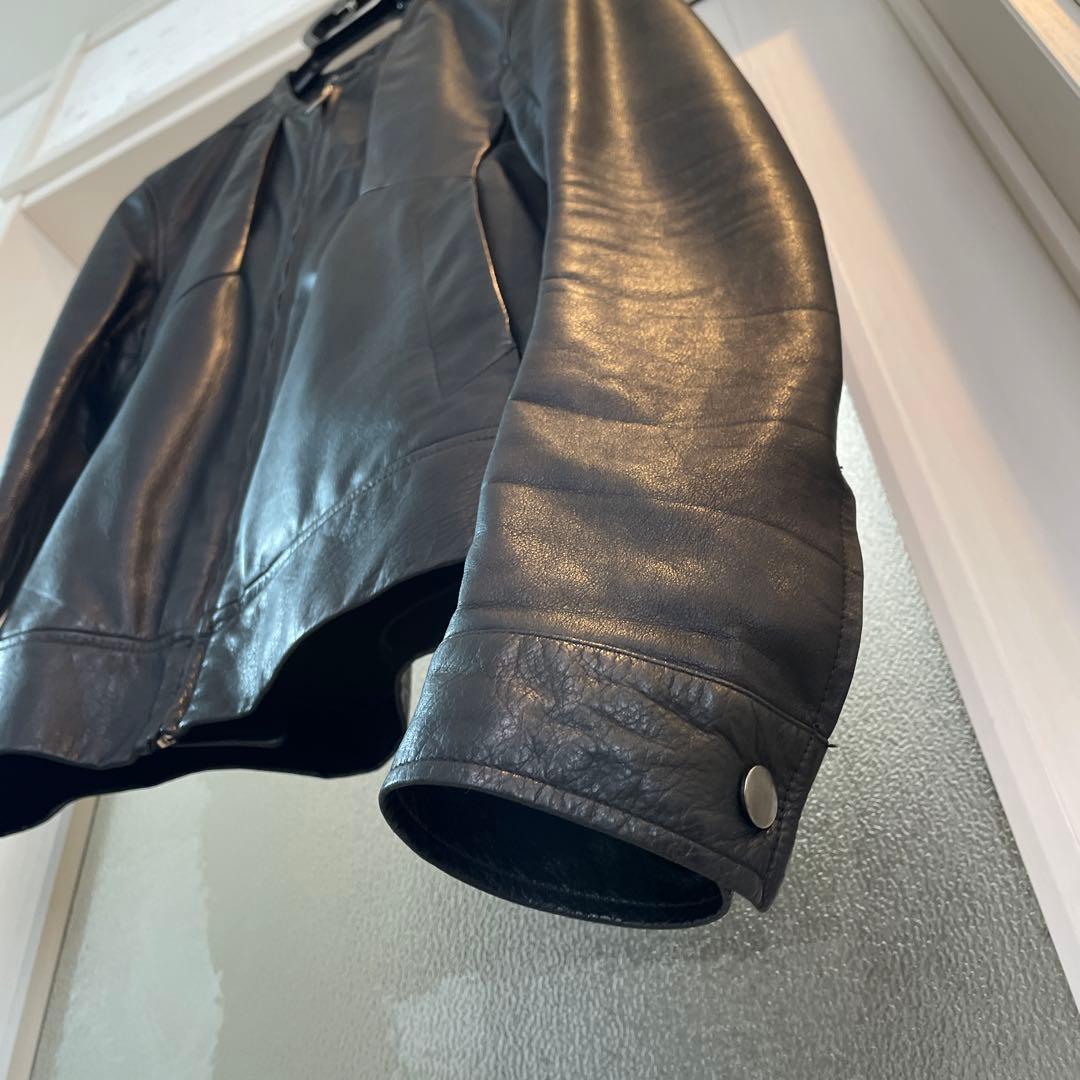 【ゴックス】Rick Owens レザーライダース　インターシャ 正規品