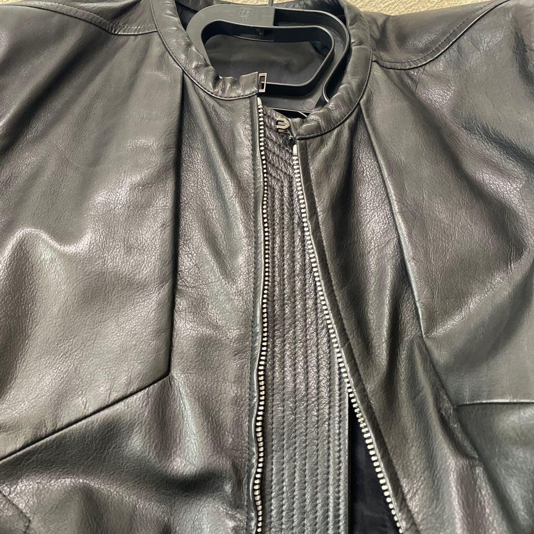 【ゴックス】Rick Owens レザーライダース　インターシャ 正規品