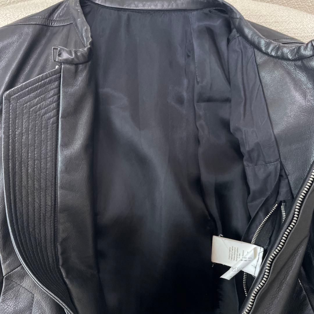 【ゴックス】Rick Owens レザーライダース　インターシャ 正規品