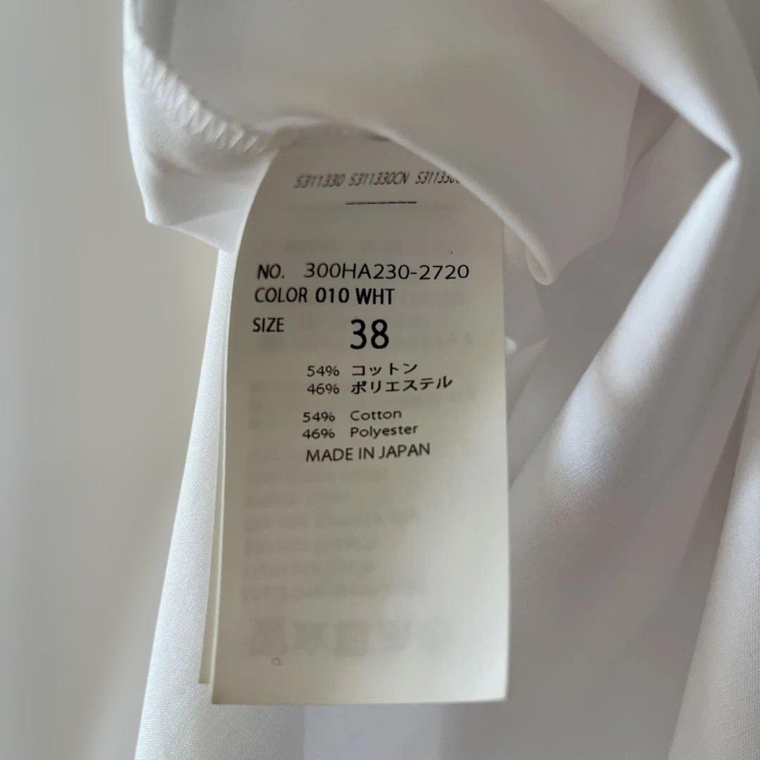 ENFOLDエンフォルドASYMMETRY-ROUND SHIRT ホワイト