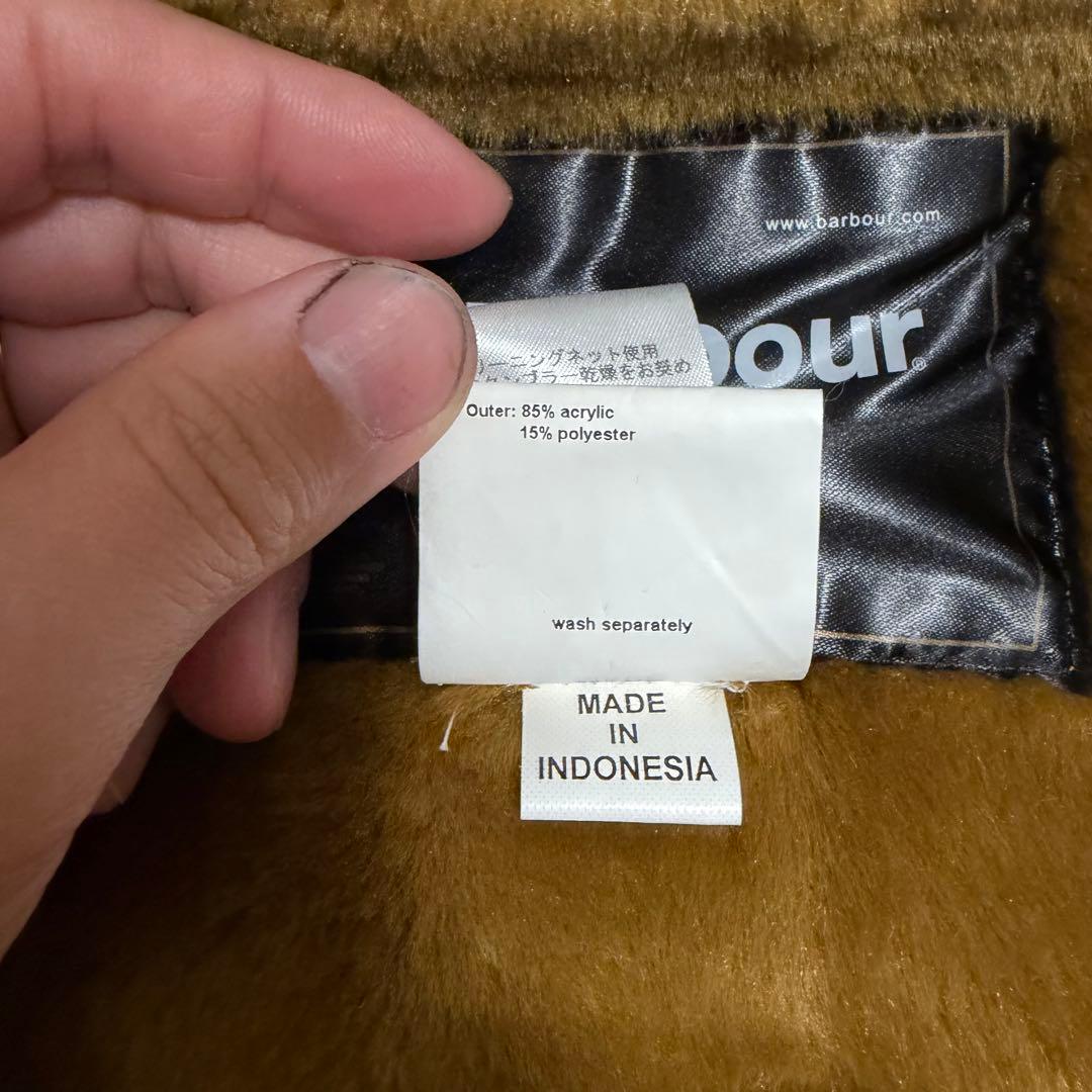 未使用級XLサイズ相当　バブアー　ボアライナー　ベスト　42サイズ　ブラウン