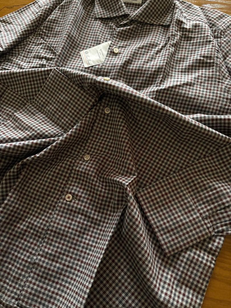 新品：LoroPiana（ロロピアーナ）コットンシャツ　Mサイズ