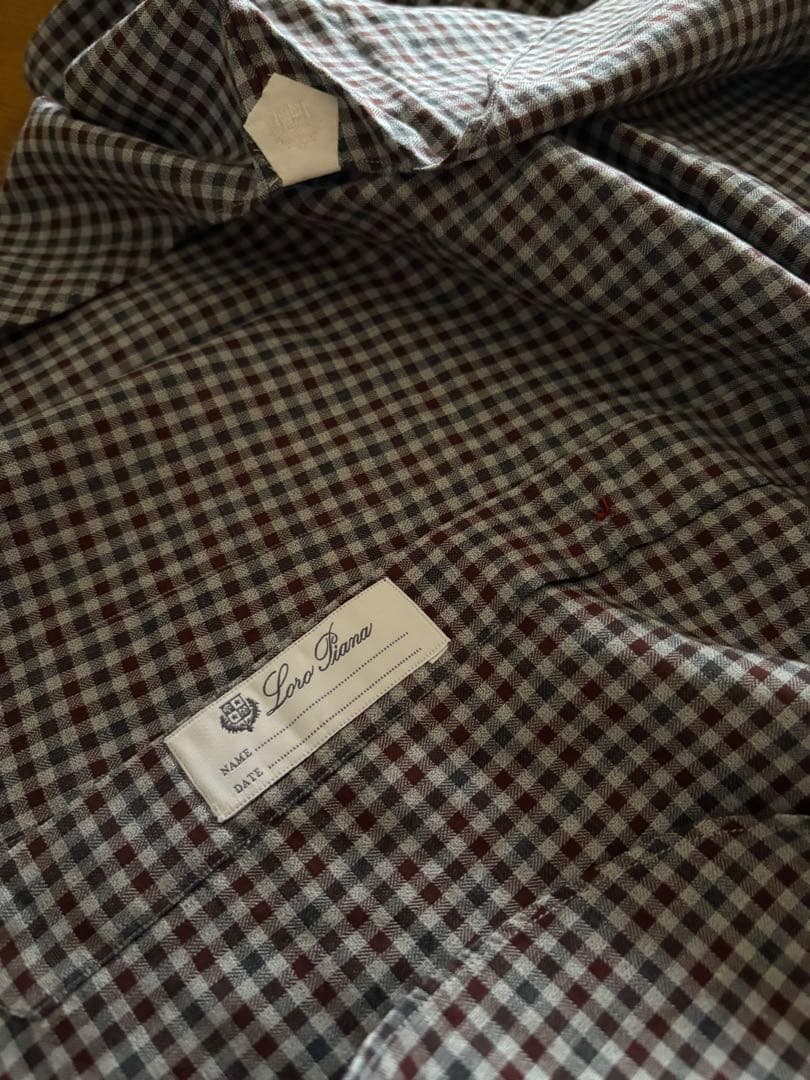 新品：LoroPiana（ロロピアーナ）コットンシャツ　Mサイズ