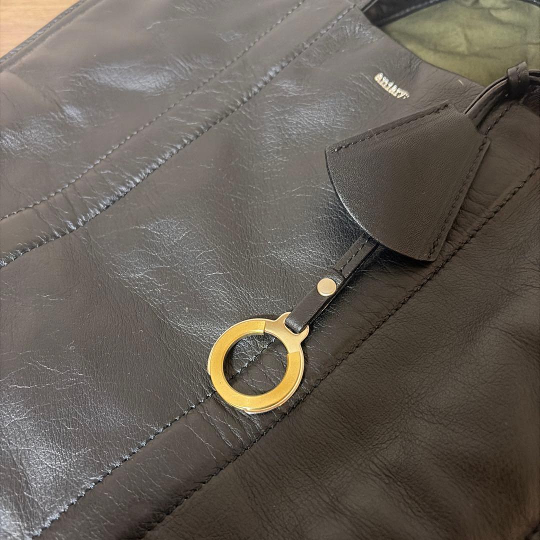 未使用に近い⭐︎aniary. 黒 レザートートバッグ A4 ビジネス