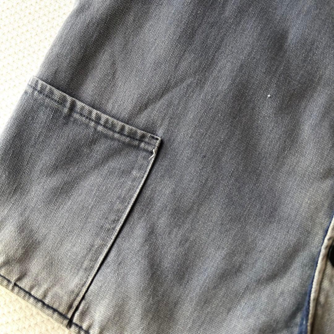 鬼フェード　ユーロ　ビンテージ　ワーク　デニム　ボア　ベスト　サンフェード　56