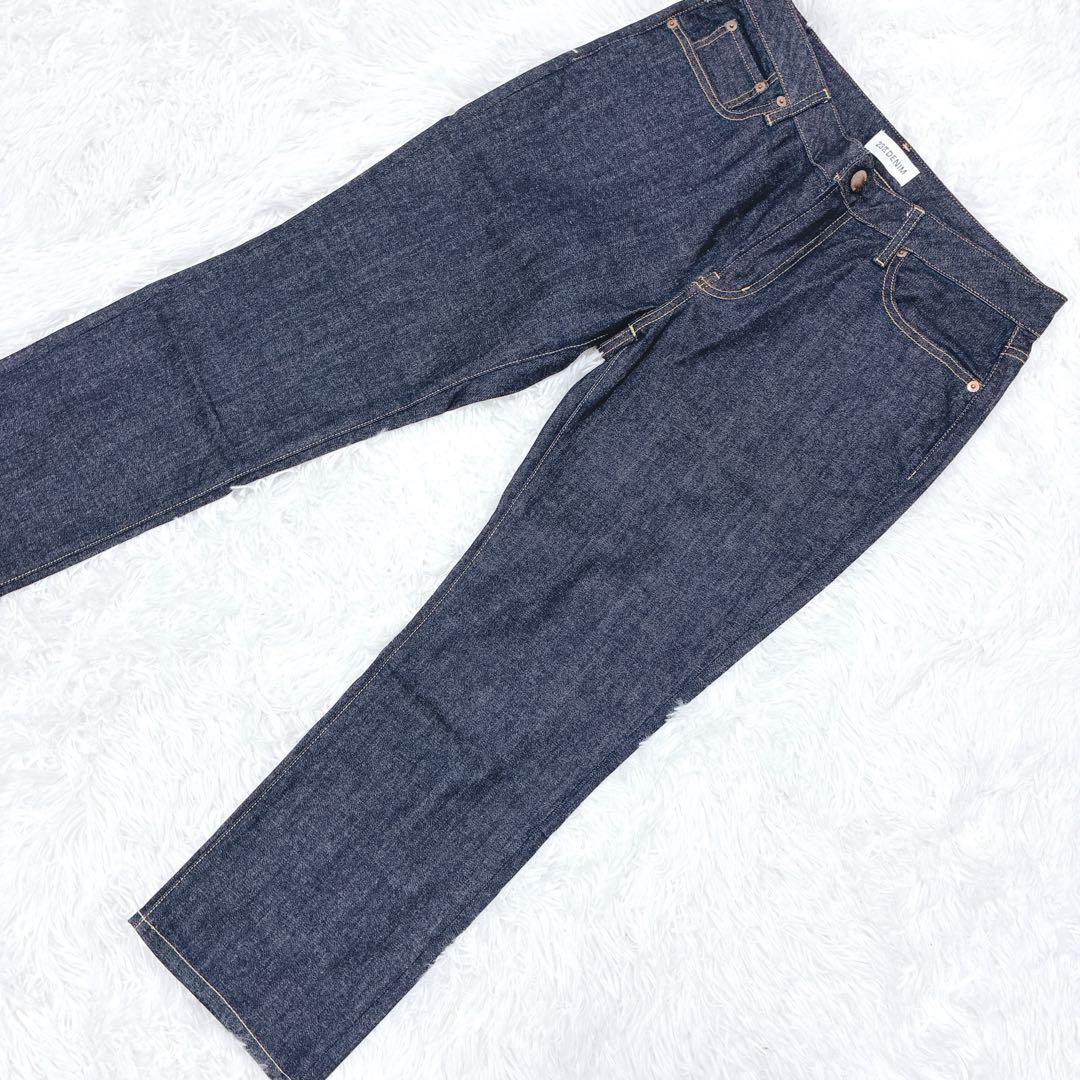 極美品 23区 テーパード ストレッチ デニムパンツ 濃紺 46 大きいサイズ