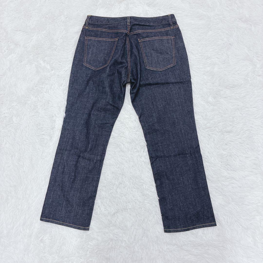 極美品 23区 テーパード ストレッチ デニムパンツ 濃紺 46 大きいサイズ