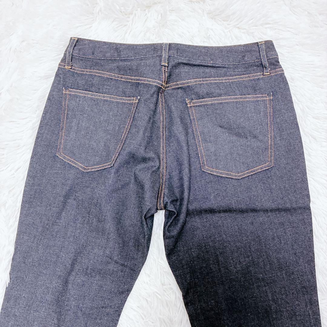 極美品 23区 テーパード ストレッチ デニムパンツ 濃紺 46 大きいサイズ