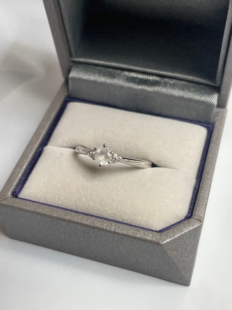 STAR JEWELRY アクアマリンダイヤモンドリング