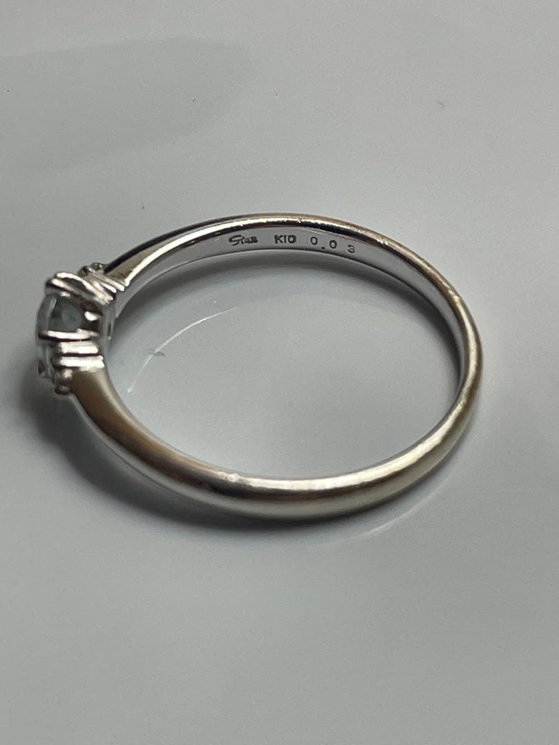 STAR JEWELRY アクアマリンダイヤモンドリング