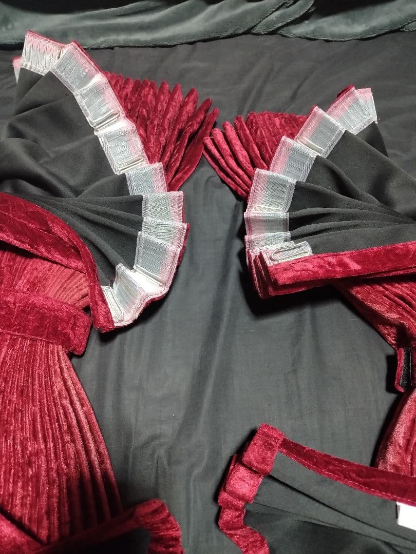 チンチラ レッド 仮眠カーテン センターカーテン 五右衛門カーテン トラック用品