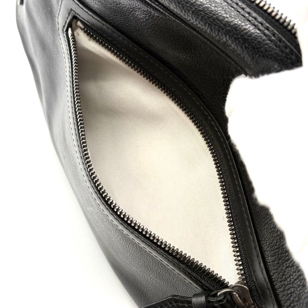 【極美品】土屋鞄 アルマス バッファロー ボディバッグ レザー ブラック