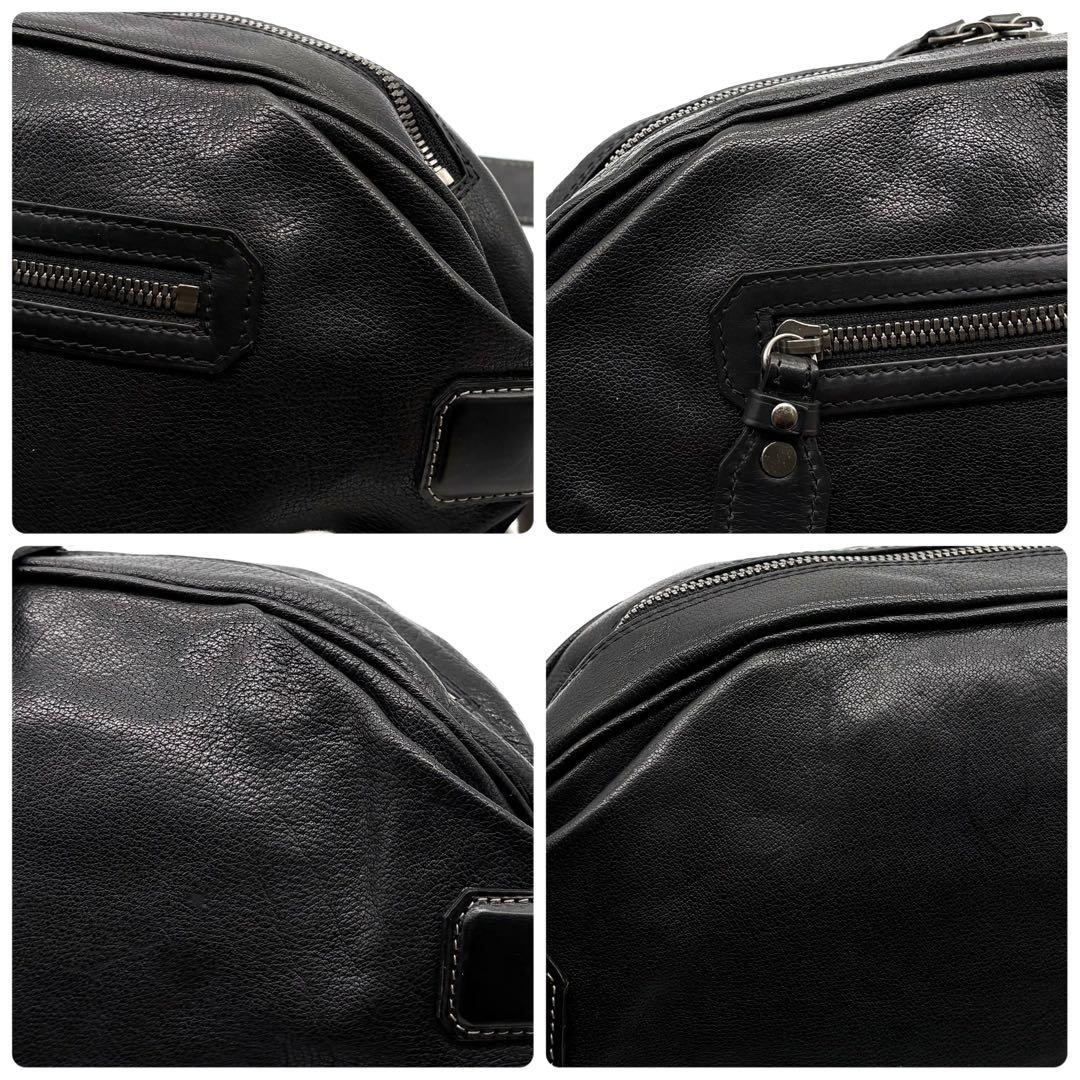 【極美品】土屋鞄 アルマス バッファロー ボディバッグ レザー ブラック