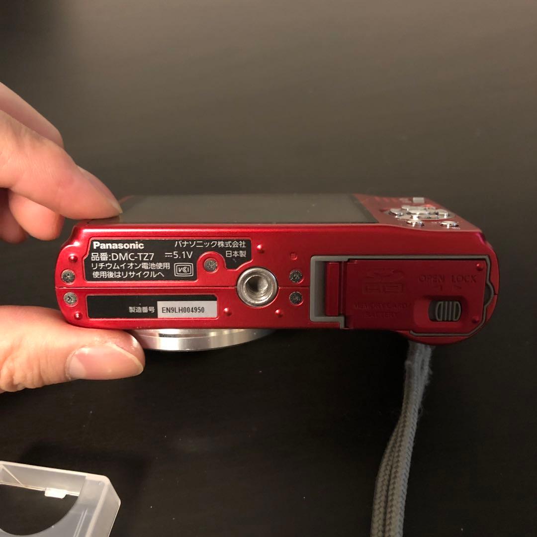 【動作確認済】Panasonic デジタルカメラ LUMIX DMC-TZ7 赤