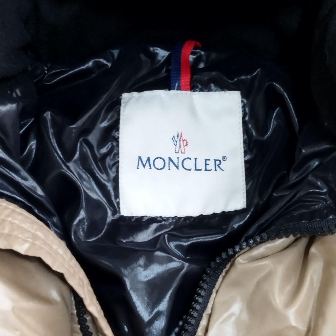 18196✨MONCLER BADIA ビッグロゴ ダウンジャケット ベージュ
