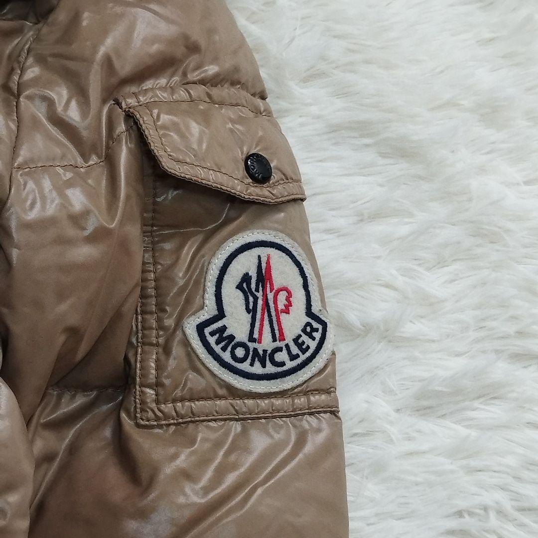 18196✨MONCLER BADIA ビッグロゴ ダウンジャケット ベージュ
