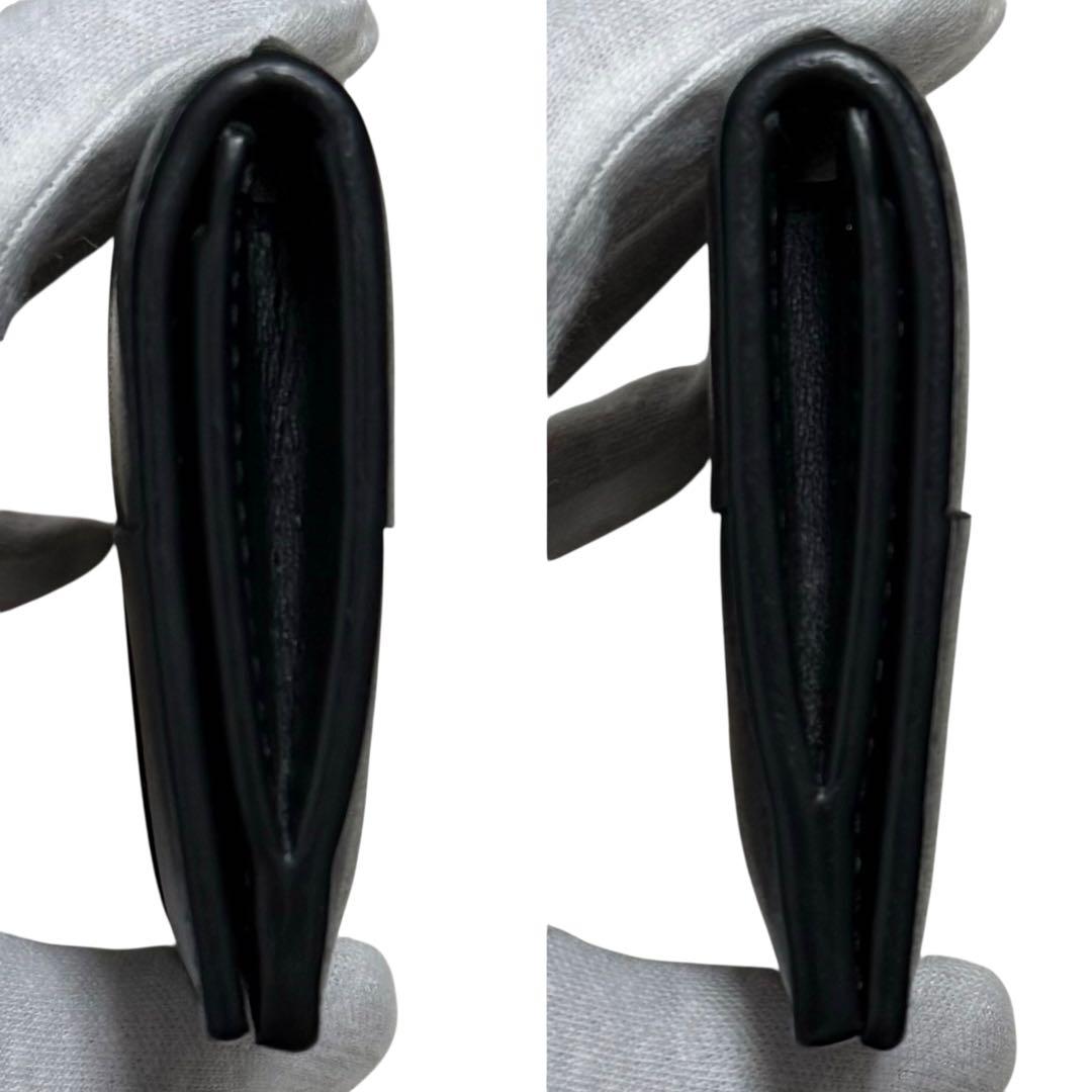 ボッテガヴェネタ 現行 カセット マキシイントレチャート 名刺入れ レザー 黒