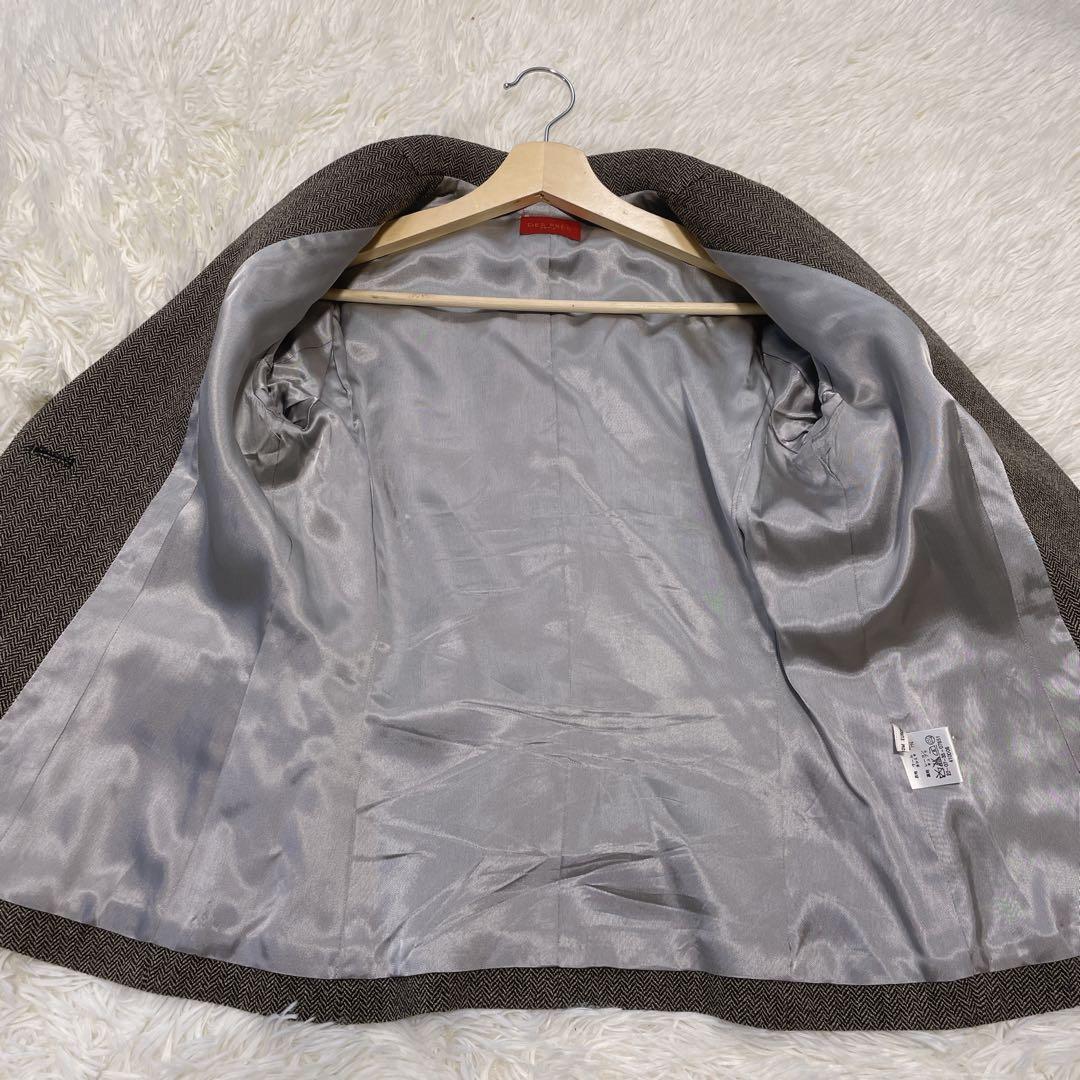 美品日本製シルク混【DES PRES ツィードパンツスーツ】セットアップ