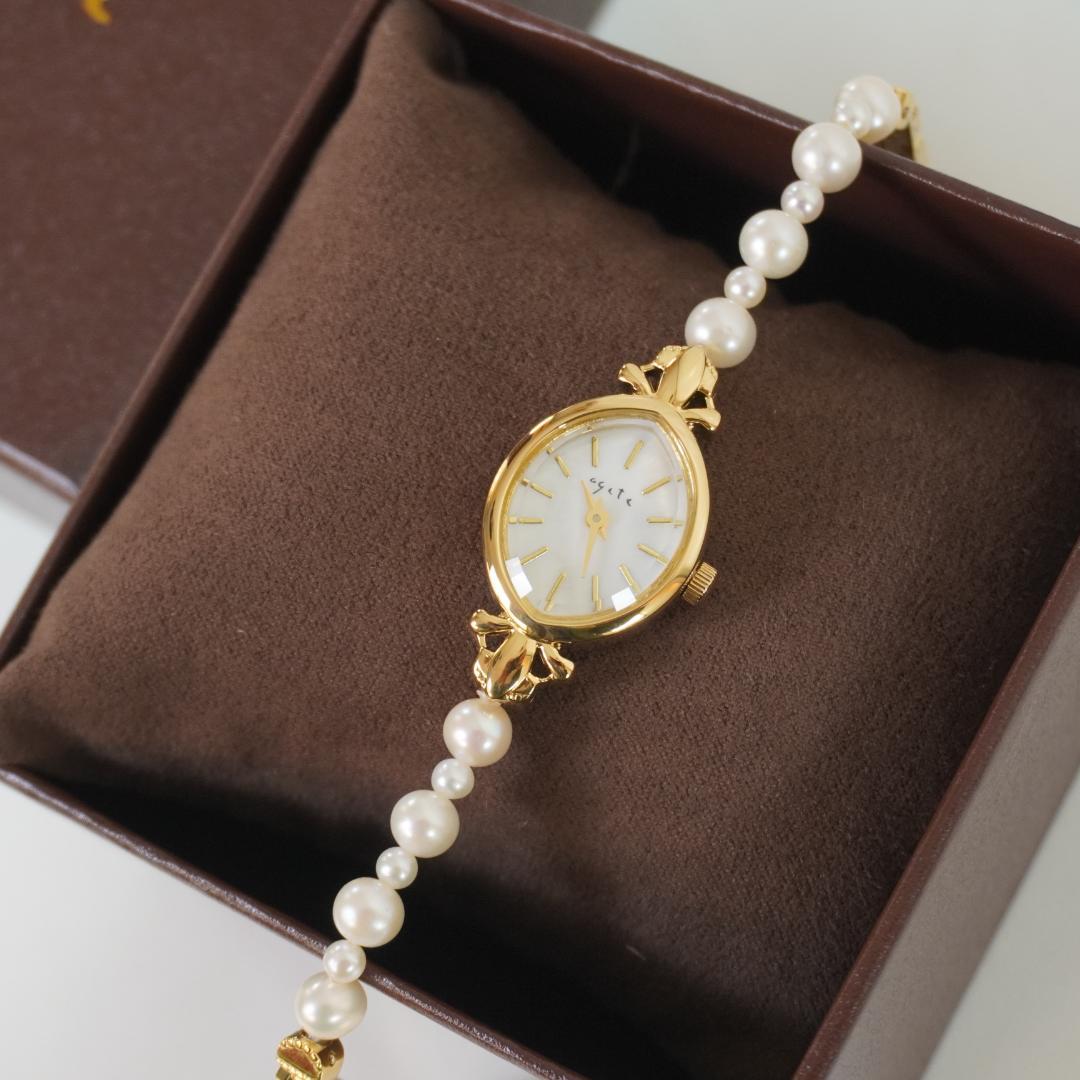 ◆◇agete◇◆ アガット　　腕時計　　パール　　シェル文字盤