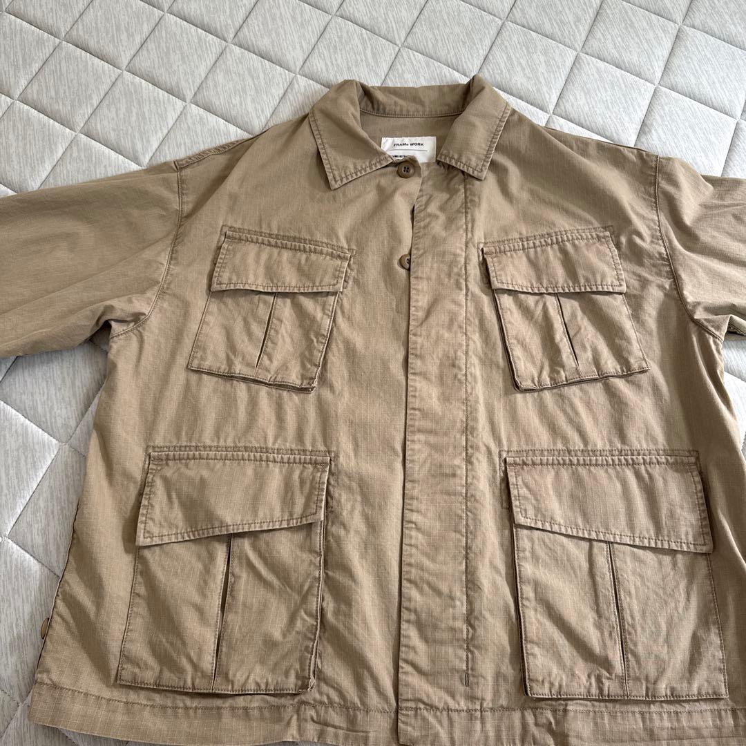 完売！美品FRAMeWORK ミリタリーショートブルゾン Fサイズ 日本製