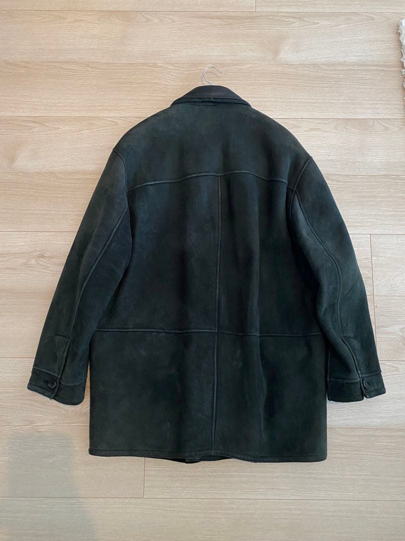 襟レザー　ハーフコート　スエード 高円寺 used