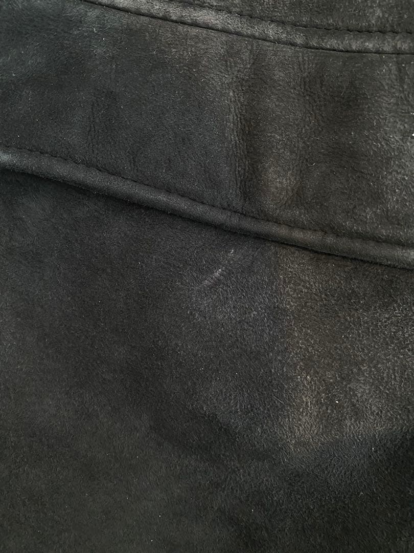 襟レザー　ハーフコート　スエード 高円寺 used