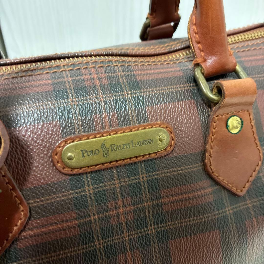 ✨️美品✨️ ポロラルフローレン ミニボストンバッグ レッド 赤 PVCレザー