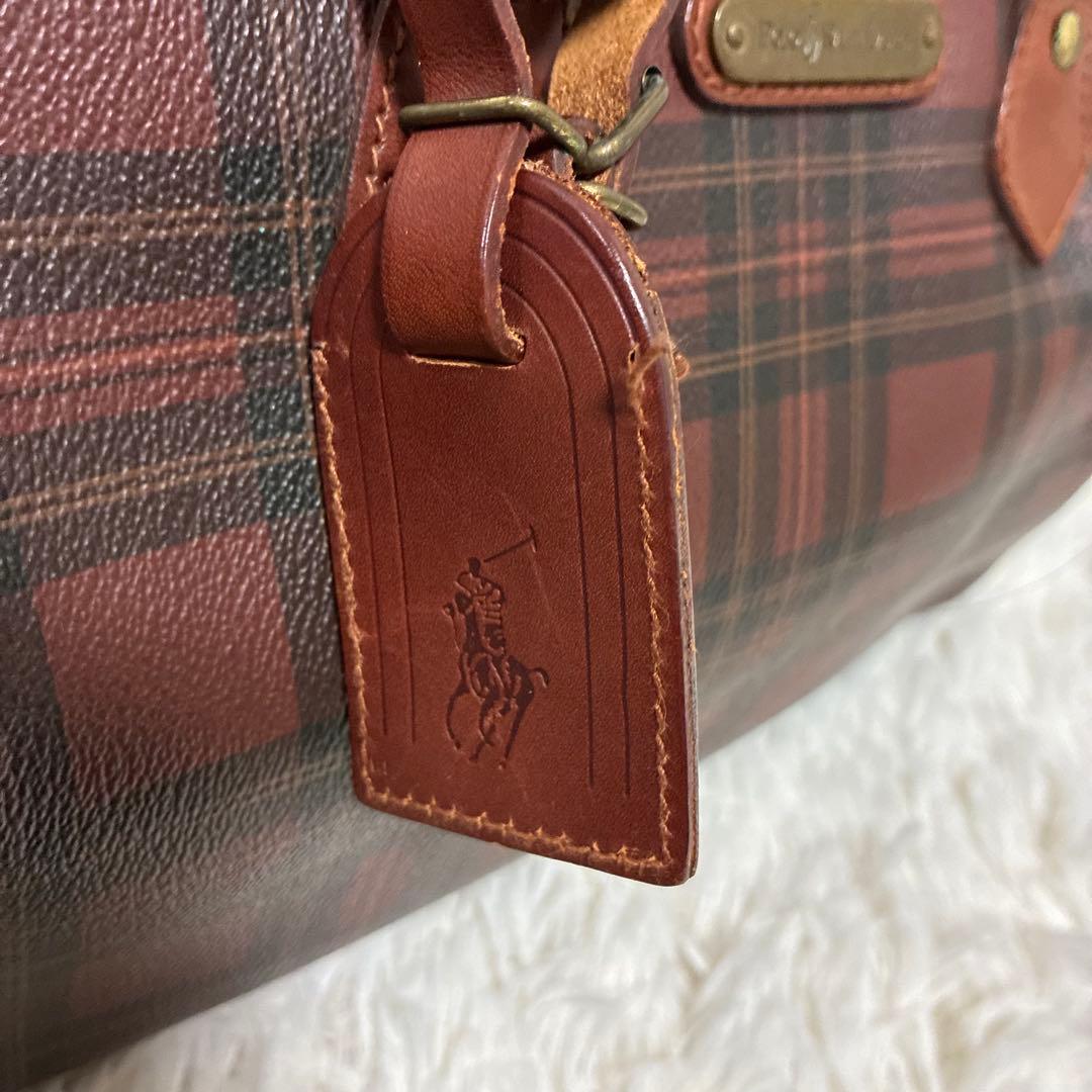 ✨️美品✨️ ポロラルフローレン ミニボストンバッグ レッド 赤 PVCレザー