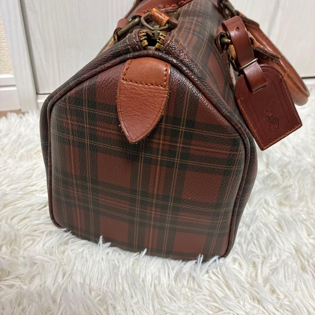 ✨️美品✨️ ポロラルフローレン ミニボストンバッグ レッド 赤 PVCレザー