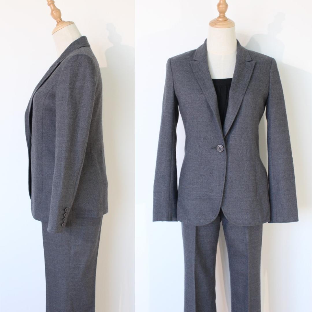 【美品】BOSCH ボッシュ パンツスーツ グレー 36 セットアップ 古着