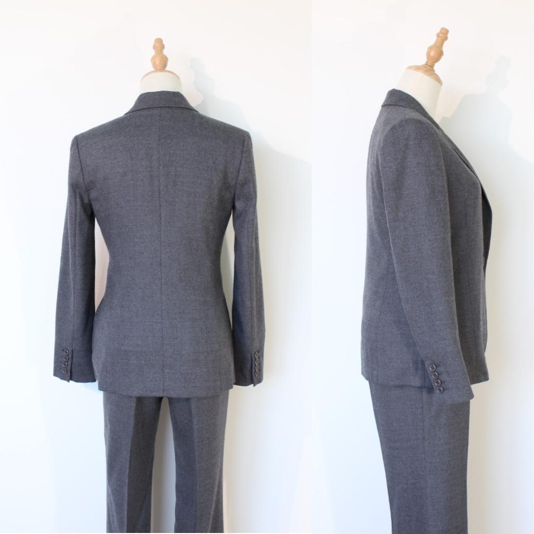 【美品】BOSCH ボッシュ パンツスーツ グレー 36 セットアップ 古着