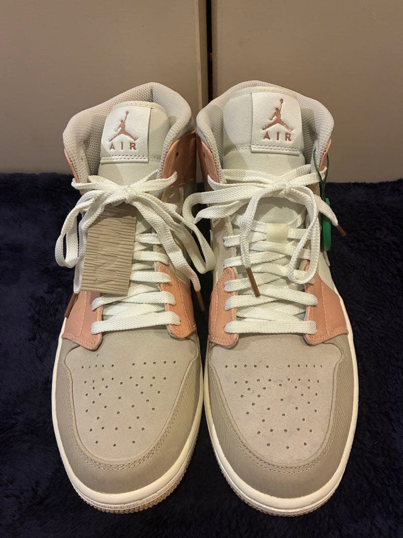 美品NIKE エアージョーダン1 MID MILAN ベージュ 28.5 箱付き