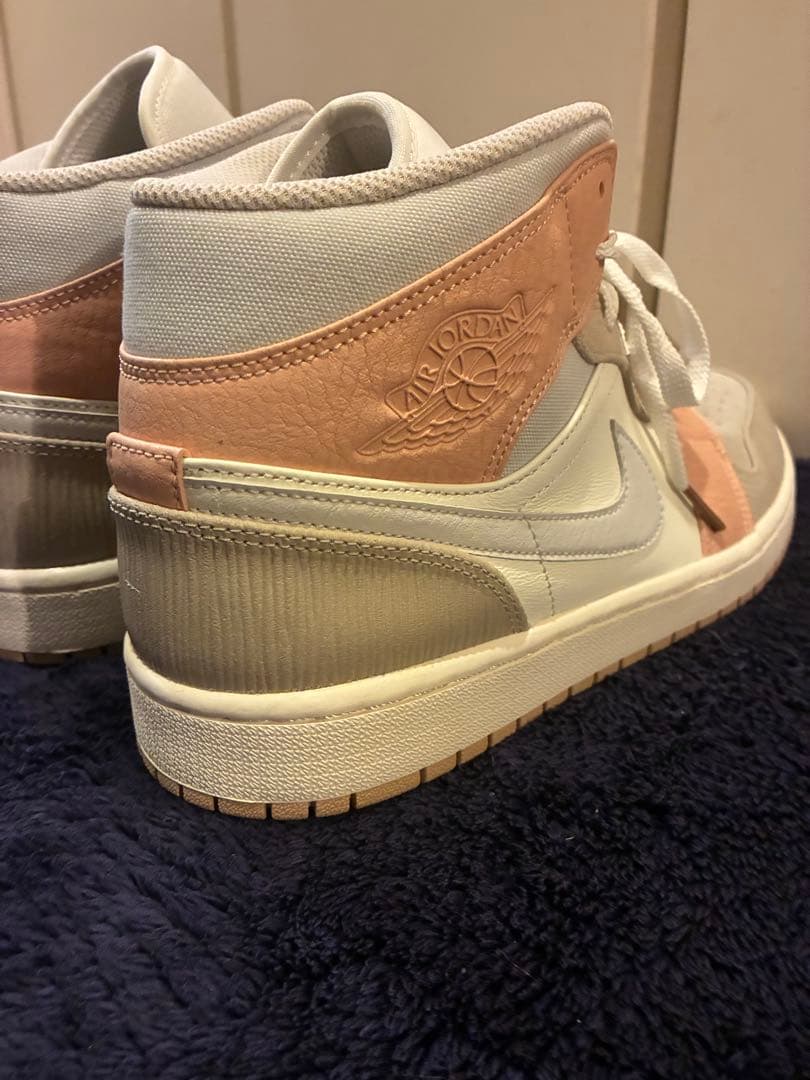 美品NIKE エアージョーダン1 MID MILAN ベージュ 28.5 箱付き