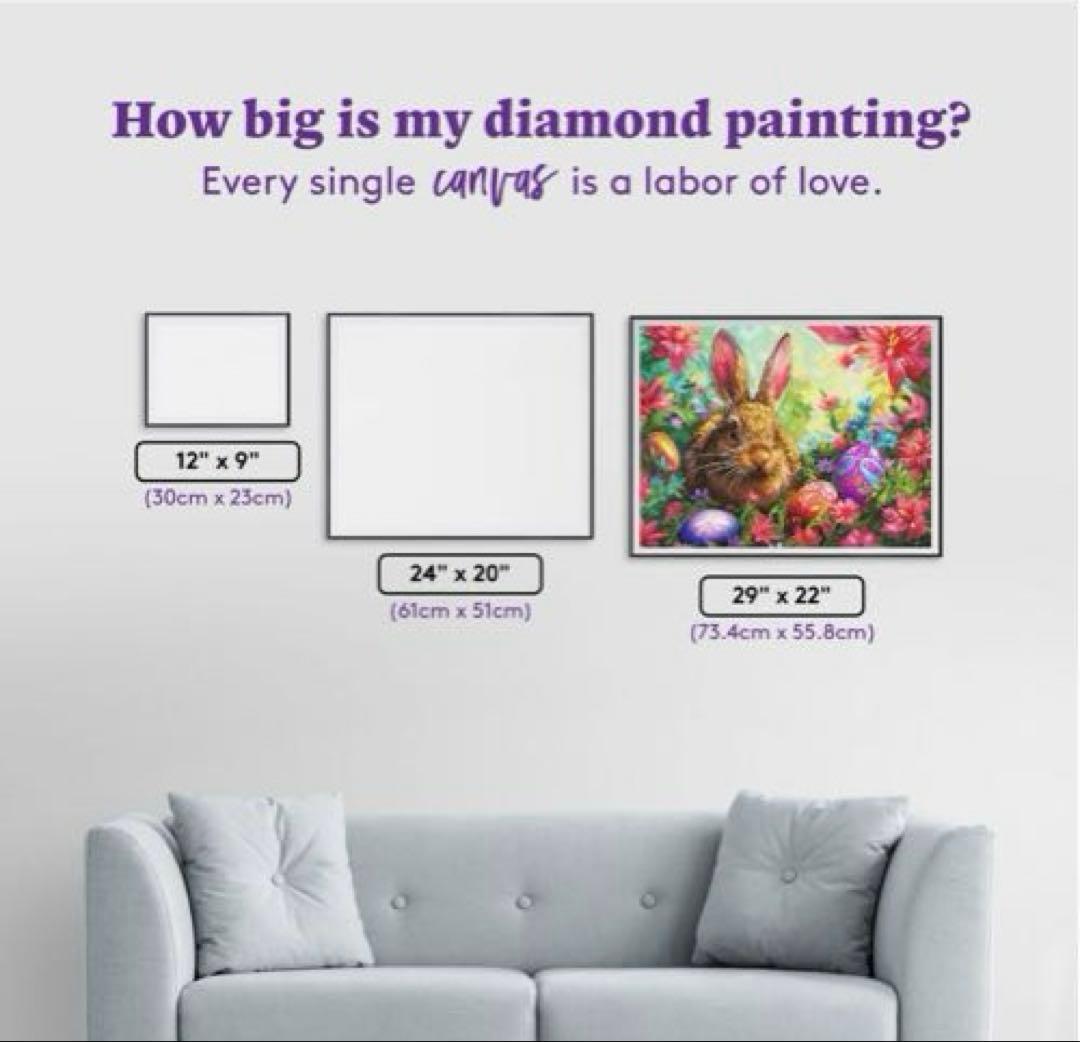 ダイヤモンドアートクラブ　DAC Hoppy Spring Bunny