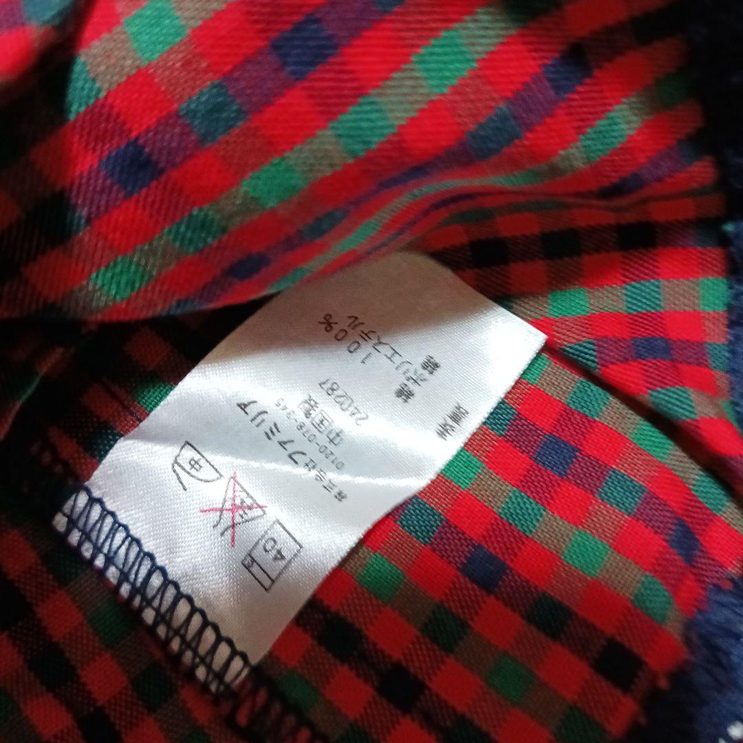 familiar チェック柄ノースリーブワンピース　ニットカーデガン120